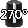 Super Knob 270° / Black (Rubber)
