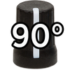 Super Knob 90° / Black (Rubber)