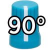 Super Knob 90° / Blue (Rubber)