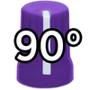 Super Knob 90° / Dark Purple (Rubber)
