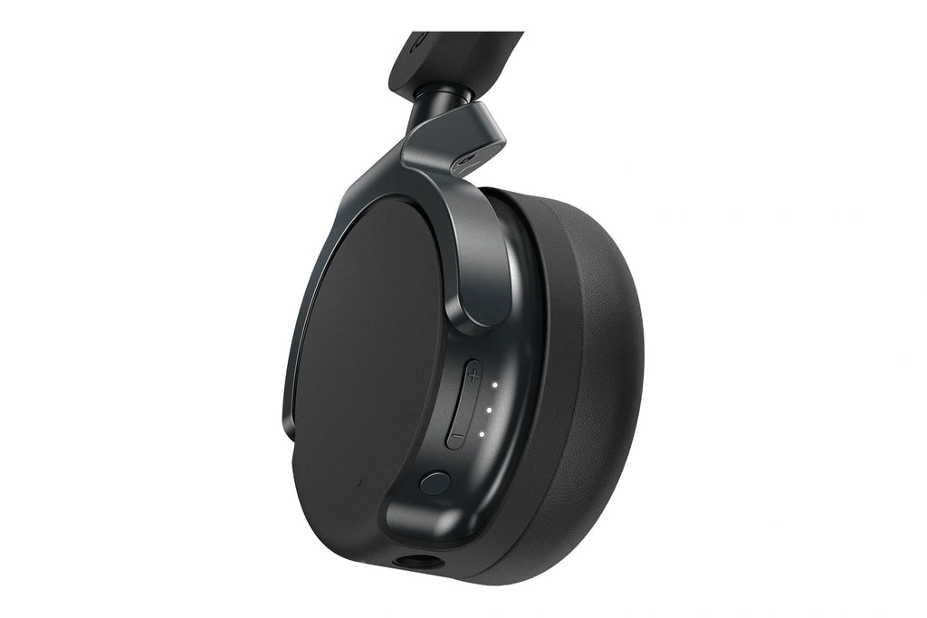 AlphaTheta HDJ-F9 earcup controls and wired headphone connection detail