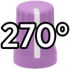 Super Knob 270° / Purple (Rubber)