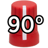 Super Knob 90° / Red (Rubber)