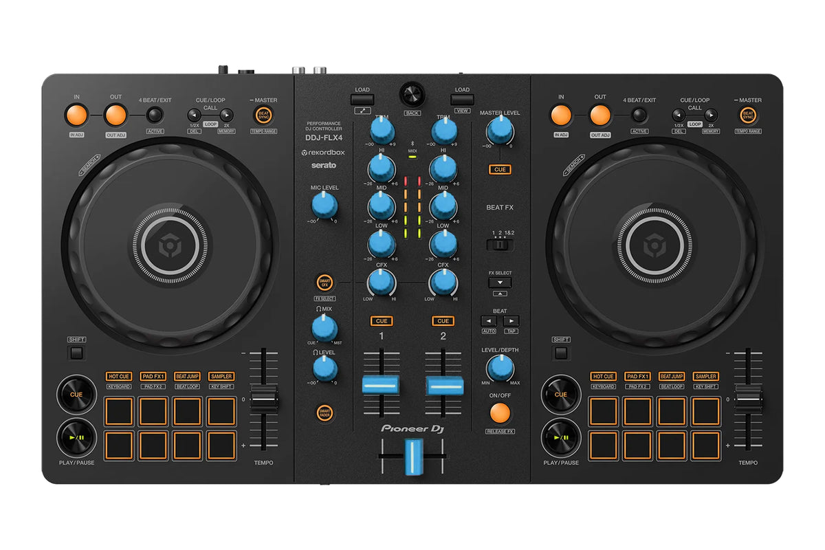 Pioneer DJ DDJ-FLX4 + Chroma Caps Bundle