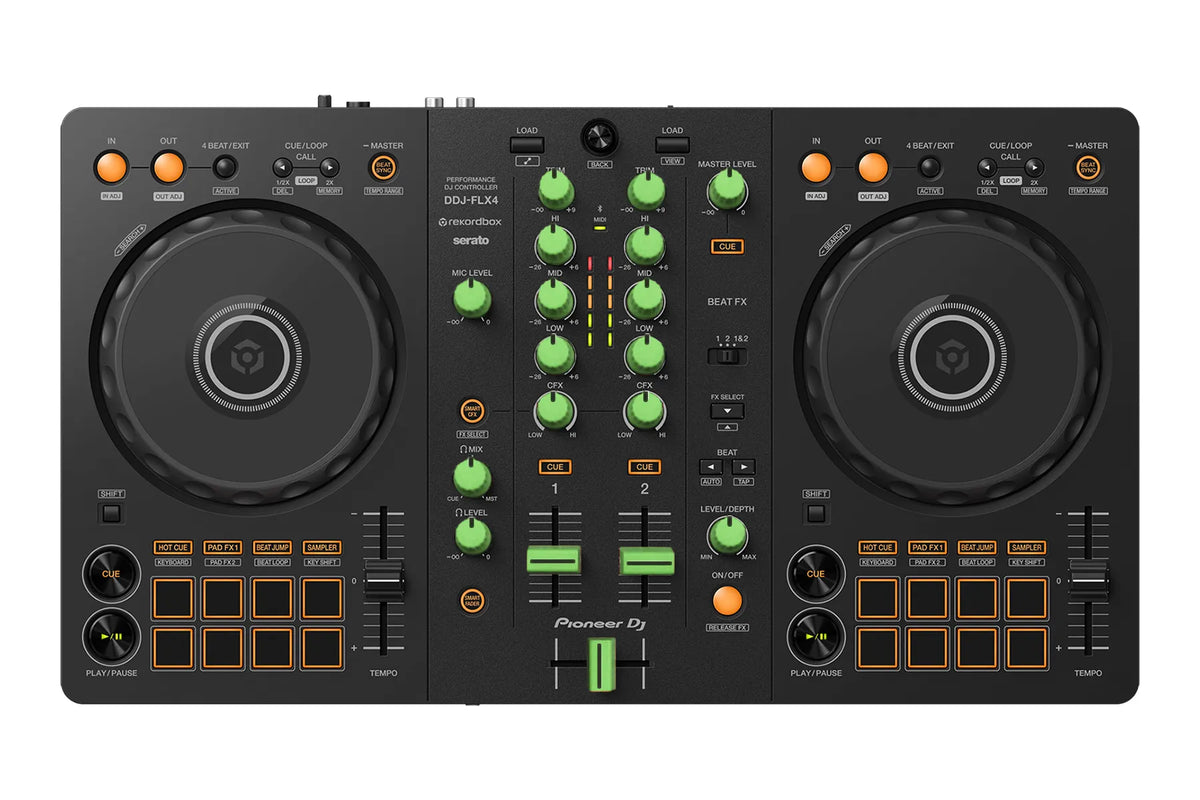 Pioneer DJ DDJ-FLX4 + Chroma Caps Bundle