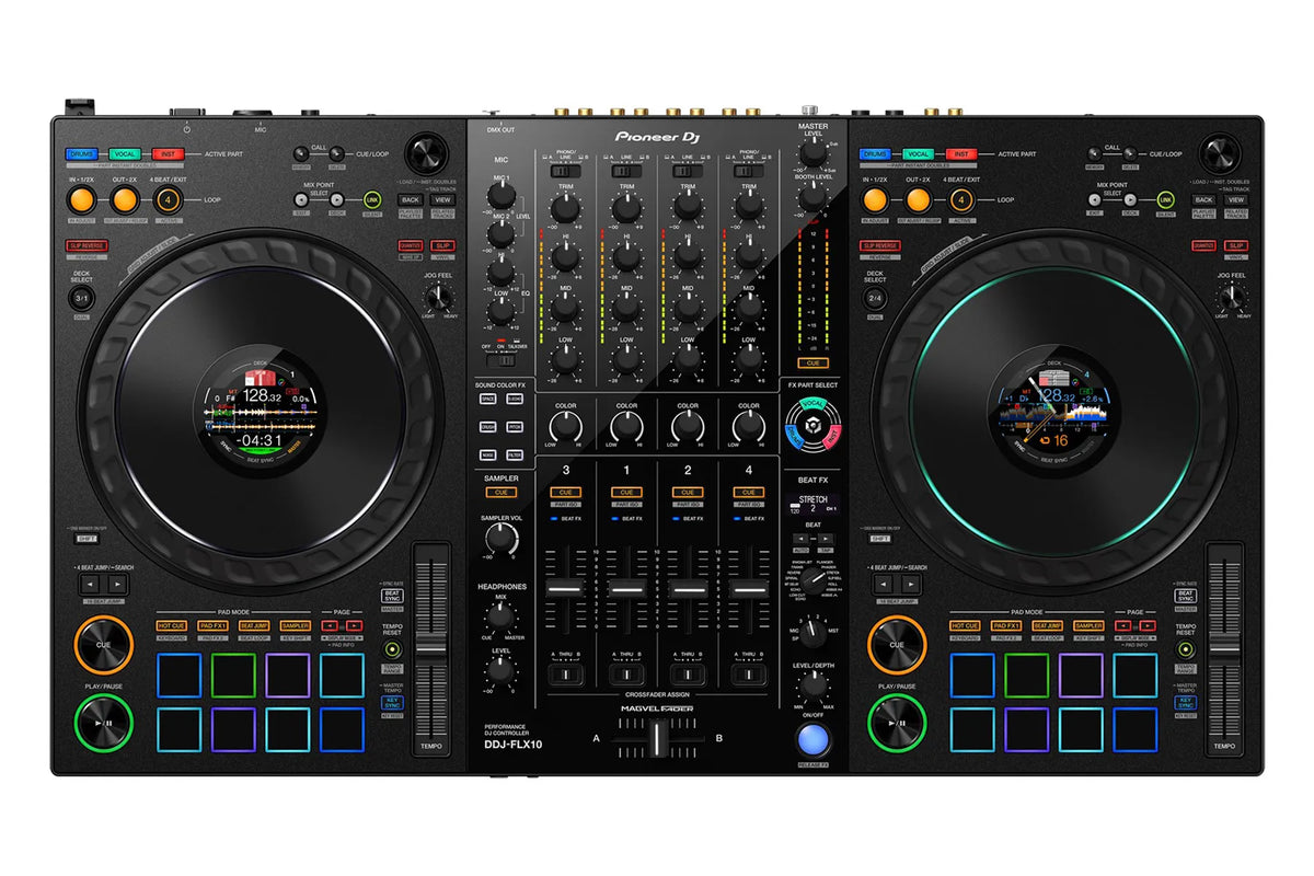 Pioneer DJ DDJ-FLX10 + Chroma Caps Bundle