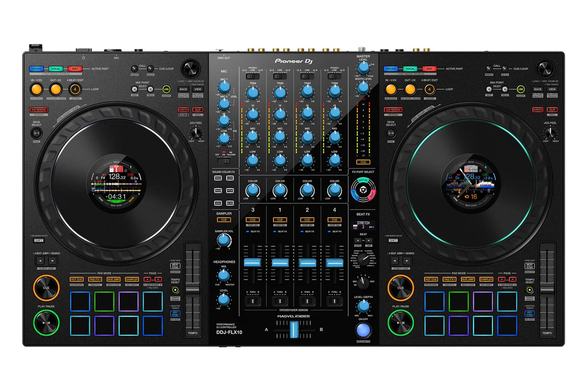 Pioneer DJ DDJ-FLX10 + Chroma Caps Bundle