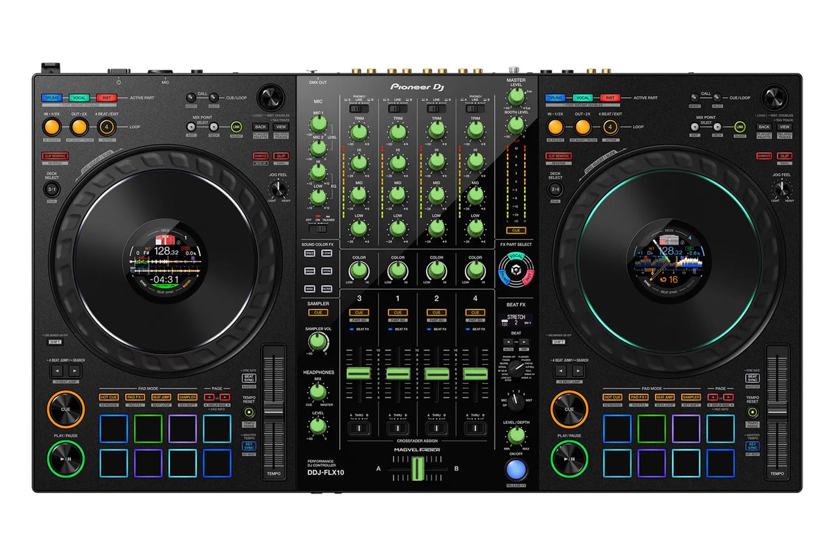 Pioneer DJ DDJ-FLX10 + Chroma Caps Bundle