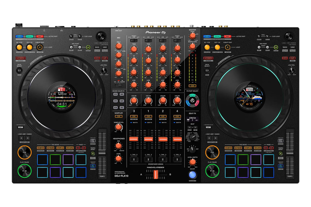 Pioneer DJ DDJ-FLX10 + Chroma Caps Bundle