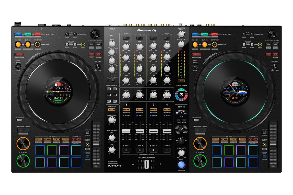 Pioneer DJ DDJ-FLX10 + Chroma Caps Bundle