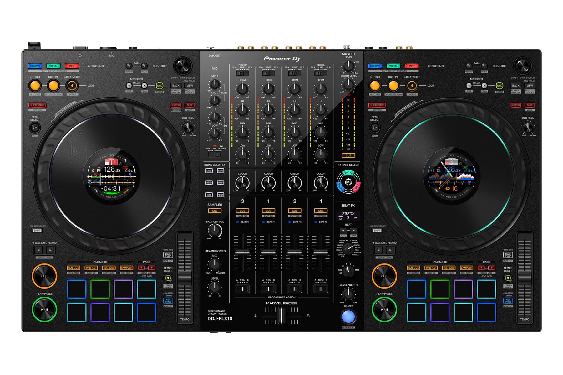 Pioneer DJ DDJ-FLX10 + Volta Flight Case + Decksaver Bundle – DJ